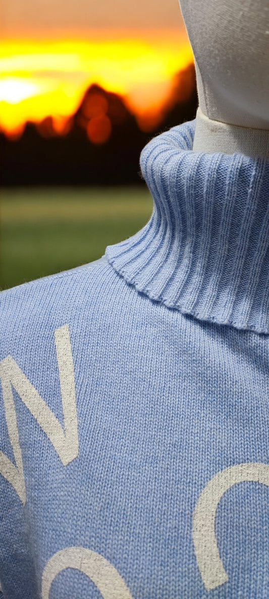 Dolcevita Scritte Azzurro