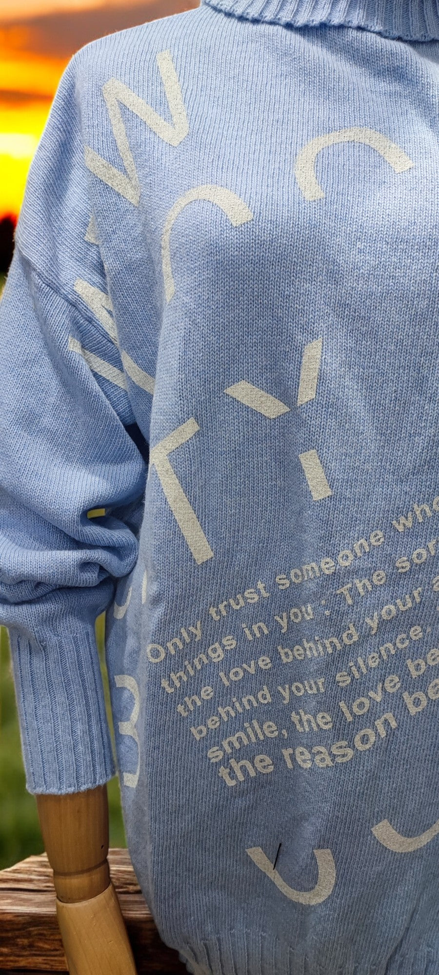 Dolcevita Scritte Azzurro