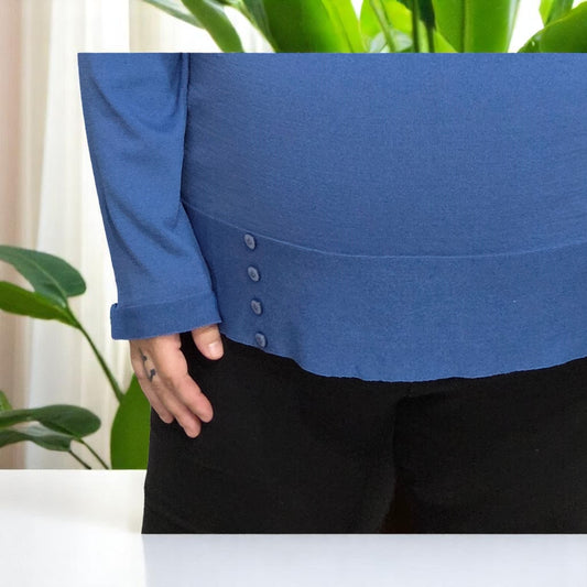 3883 - MAGLIA MANICHE LUNGHE CON BOTTONI IN BASSO