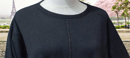 Girocollo Conformato Costa Lurex Nero