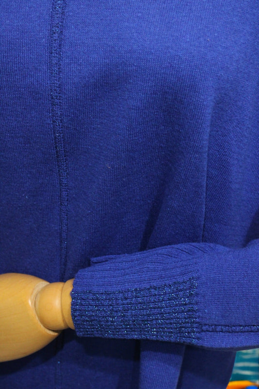 Girocollo Conformato Costa Lurex Bluette