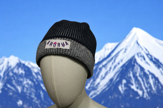 Berretto Cashmere Blu/Panna