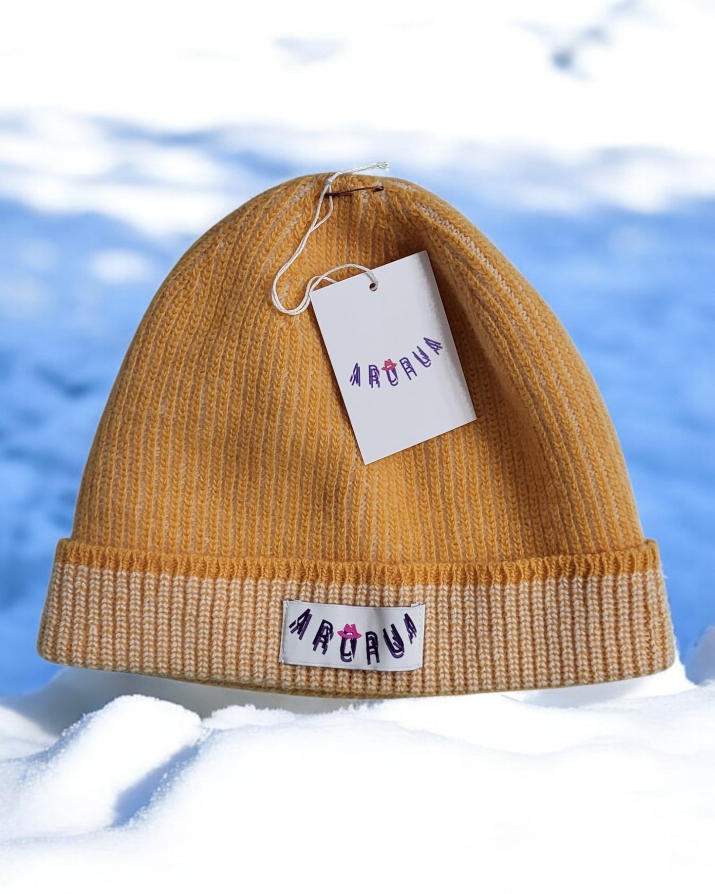 Berretto Cashmere Oro/Panna