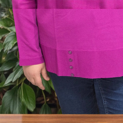 3883 - MAGLIA MANICHE LUNGHE CON BOTTONI IN BASSO